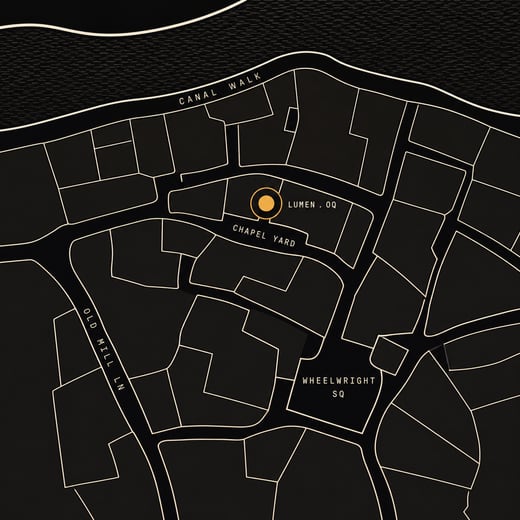 Stylised street map showing the Old Quarter cinema on Chapel Yard.